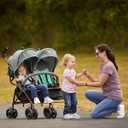 Dream On Me Volgo Twin Baby Stroller, Lightweight Side-by-Side Double Umbrella Stroller with Adjustable Canopy, 5-Point Harness, Storage Basket & Travel-Friendly Fold Mint