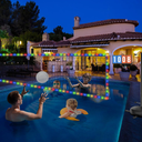 Pool Volleyball Net Set with LED Lights, 15-32FT Width Adjustable
Battery LED Lights, No Solar Needed, Scoreboard, 2 Balls, Pump, Storage Bag