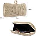 EROUGE Women Evening Clutch Purses Rhinestone Wedding Clutch Evening Handbag for Formal (Gold)