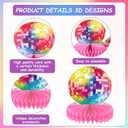 12PCS Disco Ball Centerpieces Disco Ball Party Decorations Colorful Disco Ball Table Decor 70s 80s Theme Music Party Honeycomb Centerpieces for Party Birthday Supplies