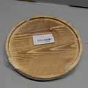 Decorative Round Wood Tray for Bathroom Counter Kitchen Decor Trays Wooden Riser Small Coffee Dining Table Tray Vanity Bathroom Sink Accessories for Soap Perfume Trays Countertop Candle Pedestal Stand (10 inch, Light Brown)
