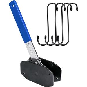 Brake Caliper Compression Tool with 4 Hooks & Blue Grip - Caliper Piston Compressor Tool, Brake Pad Spreader for Single/Twin/Quad Piston Disc Brake Repair