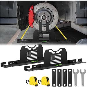 Wheel Alignment Tool, 2 PCS Toe Alignment Tool Plates Without Removing Calipers, Wheel Alignment Kit with 2 Measuring Tapes, Compatible with Most Cars and SUVs(Previous Model)
