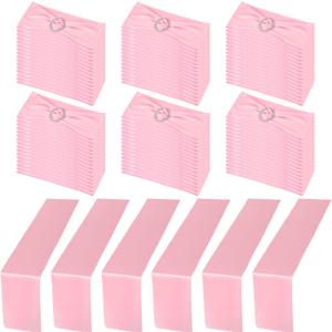 Newwiee 108 Pcs Spandex Chair Sashes Bows with Buckle Baby Shower Stretch Chair Elastic Bands Ties for Wedding Fiesta Party Banquet Hotel Events Ceremony Birthday Decoration (Pink)