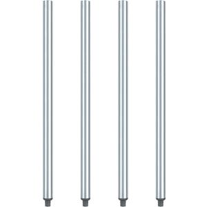 DuraSteel Galvanized Legs for Work Table - 33.5 inch Replacement Galvanized Legs - Fits Commercial Food Prep Stainless Steel Utility Table or Maple Wood Worktable, Silver, Standard