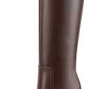 MIRAAZZURRA Women Brown Knee High Boots Chunky Heel Square Toe for Party Date Long Boots Size 10