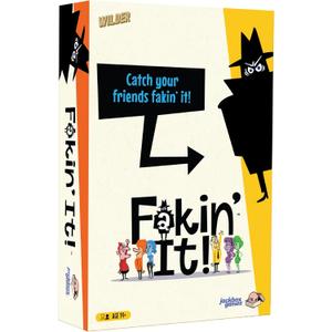 JACKBOX Games Fakin It Board Game  for Adults & Teens - Fun Social Deduction Card Game for Ages 14 & Up  Hilarious Board Game for Game Nights with Family, Friends & More (3-6 Players)
