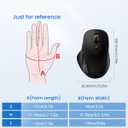 TECKNET Wireless Mouse Bluetooth 5.0/3.0 & 2.4G Rechargeable, Silent Clicks, Adjustable 4800 DPI, 6 Buttons, Ergonomic Design, Bluetooth Mouse for Laptop, Computer, ipad