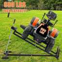Lawn Mower Lift Jack, 880 Lbs Weight Capacity Heavy-Duty Telescopic Maintenance Lifter with Crank & Power Tool Handle, Foldable & Easy Assembly, Ideal for Lawn Mowers and Garden Tractors