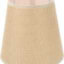 Lurrose Linen Fabric Lampshade, Bedside Lamp Shade, Household Hotel Light Table Desk Light Covers, Assorted Color, Pack of 2