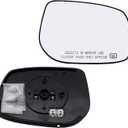 Passenger Side Mirror Glass Assembly With Plastic Backing Plate Heated Compatible with 2009-2013 Toyota Corolla Matrix