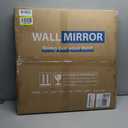 Fabuady Black Round Wavy Edge Mirror - 20'' Circle Wall Mirror with Metal Frame, Decorative Hanging/Leaning Mirrors for Bathroom, Bedroom, Living Room, Hallway, Entryway, Office, Home Decor