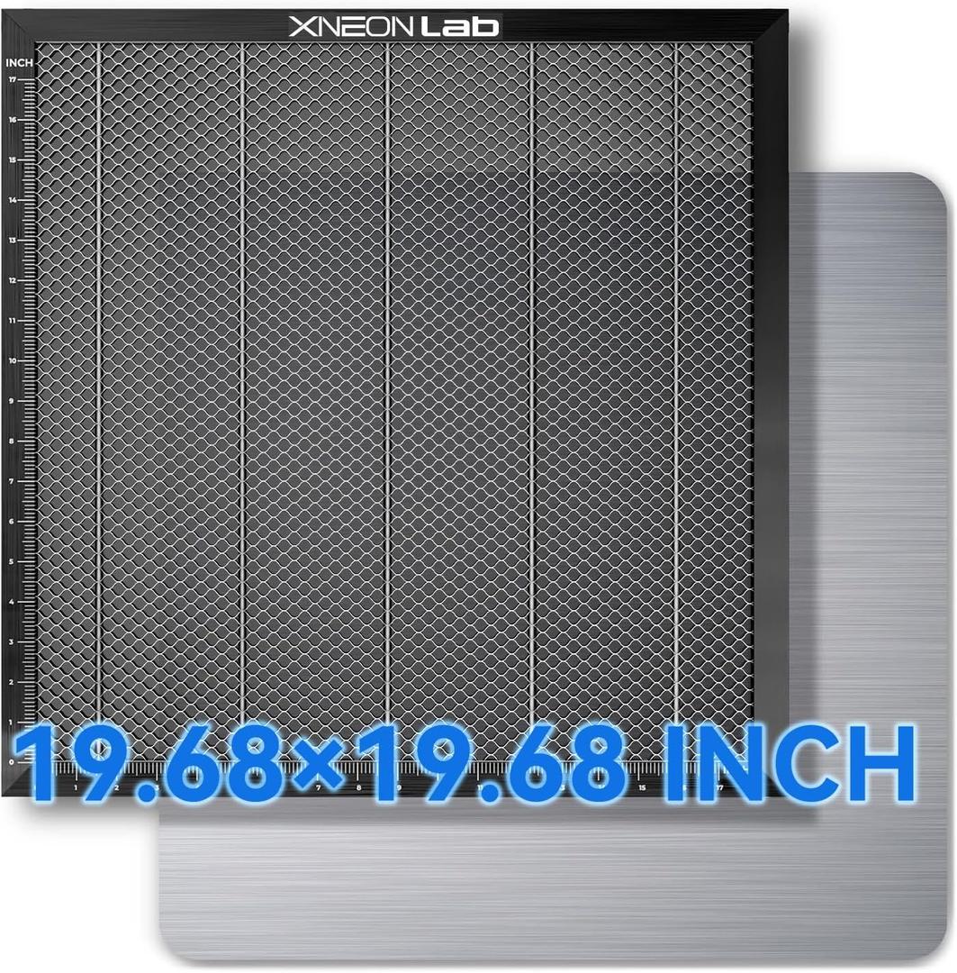 Honeycomb Laser Bed - 500 × 500 × 22mm Working Table with Aluminum Panel for XTool D1 /D1 Pro and Most Engraver Cutting Machine,Engraver Machine Accessories for Smooth Cut