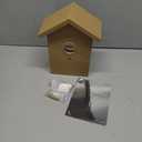 SPY Window Birdhouse - Easy to Make See Through One Way Mirrored Home Bird Nest House Mount with Viewing Window for Backyard  7x8.5 In