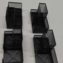 4 Pcs Mesh Desk Organizer 3 Compartments Mesh Pen Holder Sticky Notes Pencil Holder Black Metal Caddy Desk Pen Organizer for Desktop Accessories Storage Baskets Home Office and School Supplies