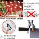 Red Christmas Backdrop Xmas Tree Shining Stars Gold Ball Santa Claus Photo Background Holiday Family Christmas New Year Birthday Party Decoration 7x5FT