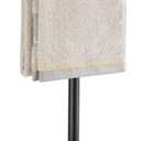 T-Shape Bath Hand Towel Holder Standing, SUS304 Stainless Steel Matte Black T-Shape Towel Bar Rack Stand with Heavy Base, Tower Bar for Bathroom Kitchen & Countertop (01-black-1 Pack)