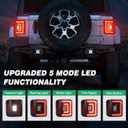 HOCHO Fit For Jeep Wrangler JL Tail Lights 2018-2025 (Also 4XE), DOT Brake Light Reverse Light Turn Signal Lamp Running Lights Side Marker-Flush Mount Fit for Jeep Wrangler JL Accessories