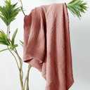 Carriediosa 100% Cotton Muslin Throw Blanket 66" X 90" Twin XL Size4-Layers Summer Gauze Throws for Bed CouchSoft Lightweight Breathable Linen Blankets Bedspread for Adults All SeasonMauve