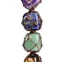 Handmade Crystal Window Car Hanging Ornaments 7 Home Decoration Feng Shui Ornament Yoga Meditation Car Decoration Tumbled Palm Stones (Angel)