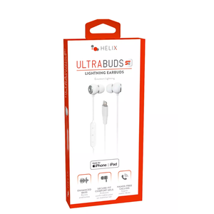 Helix Ultra Lightning Earbuds - White