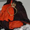 7 Pcs Halloween Queen Costume Include Queen Cape,Crown,Wand,Collar,Earrings,Gloves and Socks for Women Wonderland Costume Fancy Dress Up