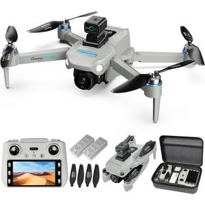 Drone with 4K UHD Camera for Adults,GPS RC Drone Brushless Motor,Upgraded Tablet Screen,2 Axis Gimbal EIS, Smart FPV Foldable Quadcopter for Beginners, Auto Return, Follow Me, Waypoints, 60 Mins Flight Time,Gift Drone, with Obstacle Avoidance
