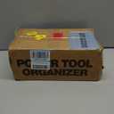 CCCEI Garage Tools Storage with Charging Station. Power Tool Battery Organizer Utility Shelf with Power Strip. 4 Drills Holder Wall Mount Rack, Black. (Small)