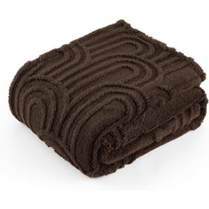 Bedsure GentleSoft Twin Blanket for Bed - Cozy Soft Blankets for Women, Cute Small Fleece Throws for Girls, Graduation Decorations Gift for Her Him School Dorm, Dark Brown, 60x80 Inches