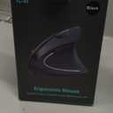 Ergonomic Mouse, LEKVEY Vertical Wireless Mouse - Rechargeable 2.4G Optical Vertical Mice : 3 Adjustable DPI 800/1200/1600 Levels 6 Buttons, for Laptop, Mac, PC, Computer, Desktop, Notebook etc, Black