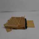 Bread Slicer for Homemade Bread, Bamboo Loaf Cutter with Knife and Crumb Catcher, Adjustable Foldable and Compact Cutting Guide 3 Size Slicing Guide