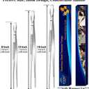 JETKONG Extra Long Kitchen Tweezers Heavy Duty Stainless Steel Cooking Tweezers, Set of 3 (9 12 14 Inch, Silver)