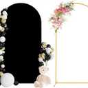 Wokceer 6.6 FT Wedding Backdrop Arch Stand and Arch Cover Metal Arch Stand with Arch Stand Cover for Birthday Party Wedding Ceremony Bridal Baby Shower Event Decor (Black)