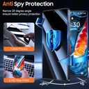 UniqueMe 1 Pack for Samsung Galaxy S25 Ultra Privacy Screen Protector - [Fingerprint Unlocking] Easy Installation,Bubble-Free,Anti-Spy,Privacy Screen for S25 Ultra Tempered Glass,3D Full-coverage