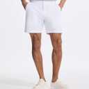 SNOWTEN Men's Classic Fit 7/9/11 Inch Golf Shorts Basic Lightweight Stretch Hiking Casual Short with 2 Pockets and 1 Hidden (White)