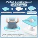 Chair Cushions for Dining Chairs, Non Slip Chair Pads with Ties and Covers, Memory Foam Kitchen Chair Cushions Set of 6, 16"X16"X2.5", Light Blue