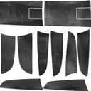 CULMKARI Black Carbon Fiber Stickers Cover Trim Compatible with 2006-2012 Lexus IS250 300 350 Gear Shift Box Panel Door Handle
