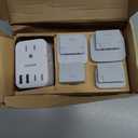 Travel Adapter Set, European Travel Plug Adapter 4 AC Outlets 4 USB Ports (2 USB C), US to UK/EU/South Africa/India, Universal Travel Adapter Kit Include Type G/C/M/D Detachable Plug,World Adapter+4 Attachments