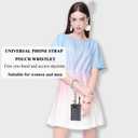 Phone Lanyard - 1 xAdjustable Neck Strap,1 xWrist Strap,1xZipper Wallet Pouch,2xPads,Universal Crossbody Cell Phone Lanyard for Travel Essentials,Wrist lanyards for Keys,ID Badges and Most Smartphones