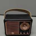 Baolira Retro Bluetooth Speaker, Portable Wireless Speaker with Crystal Clear Stereo Sound and Rich Bass,Retro Decor for Desk Bedroom Kitchen, Birthday Gifts for Women Men Teens (Black)