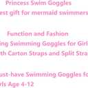 Girls Swimming Goggles Ages 4-12 - No Leak, Anti-Fog, UV Protection, Easy to Adjust, Non Slip - with Travel Case (02: Clear Lens W/ Rainbow)