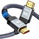Highwings 8K@60 HDMI Cable 10FT/3M, 48Gbps 2.1 High Speed HDMI Braided Nylon 4K120 144Hz RTX 3090 eARC HDR10 4:4:4 HDCP 2.2&2.3 Compatible for PS5, PS4, UHD TV and PC
