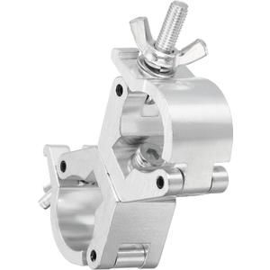 uxcell Light Truss Clamps, Aluminum Alloy Stage Lighting Pipe O Clamp for 1.18-1.42inch OD Tube Max Load 150lb Double Buckle, 1Pcs (Silver)