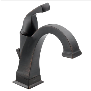 Delta Faucet Dryden Touchless Bathroom Faucet, Oil Rubbed Bronze Single Hole Bathroom Faucet, Single Handle Touch Bathroom Sink Faucet, Drain Assembly, Venetian Bronze 551T-RB-DST