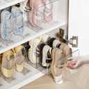 Acrylic Transparent Kids Shoe Rack for Closet Storage,Baby Shoe Organizer,4 Sections Toddler Shoe Organizer,Stackable Shoe Storage,Saving Space Storage Rack Baby Shoe Shelf(2 Pcs)