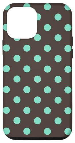Tupe Brown Aqua Big Polka Dot Boho Vintage Aesthetic Girly Case for iPhone 12 mini
