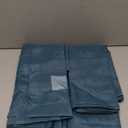 OWENIE Teal Sheer Curtains 84 inches Long 2 Panels Set, Light Filtering Rod Pocket Fimly Sheer Curtains with Soft Touch for Bedroom Living Room, Dusty Blue Farmhouse Curtains, Each 42Wx84L inch