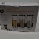 Umigy 1 Pcs Candy Dispenser Wall Mounted, Triple Dry Cereal Grain Dispenser Machine Wall Mount, Food Storage Container for Pantry Snack with 3 Cup for Kitchen, 39 oz (Gray)