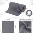 Homaxy Tear Away Dish Cloths Rolls, 40 Sheets-11.8" X 11.8", Reusable Washable Dish Towels for Kitchen, Ultra Absorbent and Quick Drying Microfiber Cleaning Rags, Grey