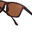 NIEEPA Men's Sports Polarized Sunglasses Square Frame Glasses NP1007 (A30 Mattebrown Frame/Brown Lens)